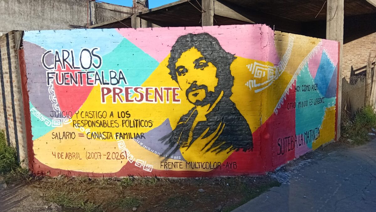 Mural de Carlos Fuentealba terminado